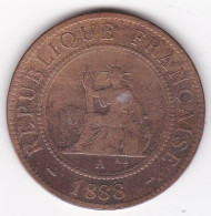 Indochine 1 Centième 1888 A , En Bronze, Lec# 40 - Indochine