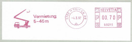 Schweiz / Helvetia 1997, Freistempel / EMA / Meterstamp Möriken, Vermietung Autokrane / Renting Truck Cranes - LKW