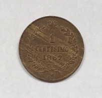 Vitt. Em. II° Re D'italia 1 Cent 1867 M Gig.115 F.d.c.q.r. E.1290 - 1861-1878 : Victor Emmanuel II.