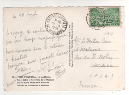 Timbre , Stamp Yvert N° 130 Sur Cp , Carte , Postcard Du 18/08/51 - Cartas & Documentos