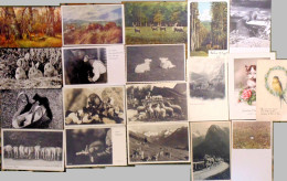 GERMANY, Early Old Postcards, Animals Deer Cows Hares Squirrels - Lot 19 - Collections & Lots