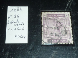 ROYAUME-UNI 1883 N°186 2 DENTS COURTES - OBLITERE (CV) - Usados