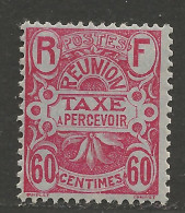 REUNION TAXE N° 12 NEUF*  CHARNIERE / Hinge / MH - Timbres-taxe