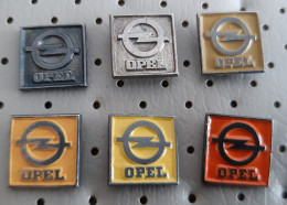 OPEL Car Logo 6 Different Vintage Pins Badge - Opel