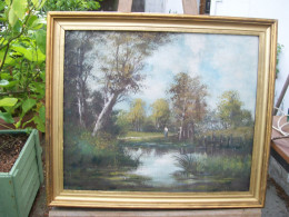 Tableaux > Huiles Paysage 19eme Huile Sur Toile De Bernard Ou Bexnard Livraison Gratuite - Huiles