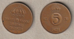 00445) Schweden, 5 Öre 1961 - Suède