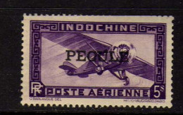 Indochine - (1933-38) -  5 Pi. Avion En Vol  Surcharge "PECULE" Neuf* -  MLH - Poste Aérienne