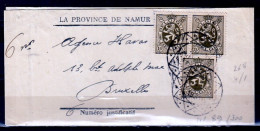 Krantenwinkel La Province De Namur Met Speciale Stempel Naar Bruxelles - 1929-1937 Heraldieke Leeuw