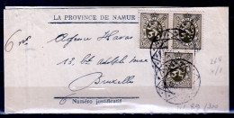 Krantenwinkel La Province De Namur Met Speciale Stempel Naar Bruxelles - 1929-1937 Lion Héraldique