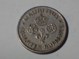 ILE MAURICE - MAURITIUS - ¼ - 1/4 ROUPIE - QUARTER RUPEE 1975 - Elizabeth II - KM 36 - Mauritius