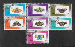 SD)1990 MONGOLIA  MOTHS AND BUTTERFLIES, PURPLE TIGER, MAJOR EMPEROR, C - WHITE, FALENA DEL GROSELLERO, MEDIOLUTO NORTEÑ - Mongolie