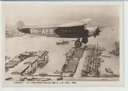 Vintage Photo KLM K.L.M Royal Dutch Airlines Fokker F-VIIA Aircraft. - 1919-1938: Entre Guerres