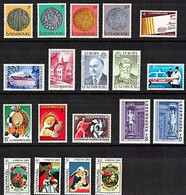 Luxembourg ,Luxemburg 1980 KOMPLETT, MI 1003-1021, YT 953 - 71, Complete Year , POSTFRISCH - Annate Complete