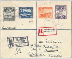 59462 - ANTIGUA - Postal History -  REGISTERED COVER To SWEDEN 1923 - 1858-1960 Colonia Britannica