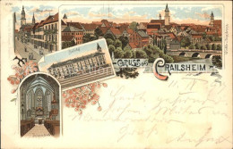 41586916 Crailsheim Blick Auf Die Altstadt Jagstbruecke Lange Strasse Bahnhof Jo - Crailsheim