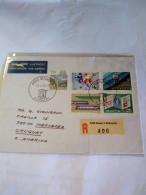 Swiss.reg Letter 1990 Basel Pict Pmk To Argentina.yv 1338/41 Ice Hockey.montagne.rail.philatelist.yv1171.cancer.e12.5reg - Brieven En Documenten