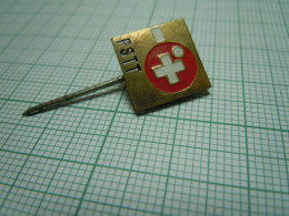 Switzerland Swiss FSTT Table Tennis, Tenis Di Tavolo, Ping Pong Vintage Pin Badge, Abzeichen (ds1179) - Tennis Tavolo