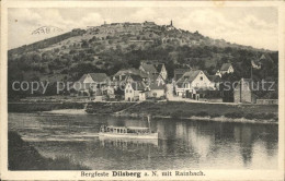 41586461 Dilsberg Bergfeste Mit Rainbach Uferpartie Am Neckar Boot Gasthof Dilsb - Neckargemuend