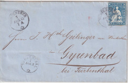 Strubel Brief  Winterthur - Gyrenbad Bei Turbenthal          1861 - Briefe U. Dokumente