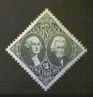 United States, Scott #2592, Used(o), 1994, Washington And Jackson, $5.00, Slate Green - Used Stamps