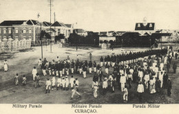Curacao, D.W.I., WILLEMSTAD, Military Parade (1910s) El Globo Postcard - Curaçao