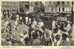 Curacao, D.W.I., WILLEMSTAD, Breedestraat, Car (1910s) La Simpatica Postcard - Curaçao