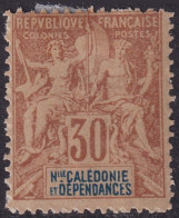 New Caledonia 1892 Sc 52 Calédonie Yt 49 MH* Rough Perfs - Unused Stamps