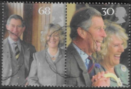 GROSBRITANNIEN GRANDE BRETAGNE GB 2005 FROM M/S ROYAL WEDDING:PRINCE-CAMILA SG 2531A-B SC 2279A-B MI 2298-99 YT 26446-47 - Usados