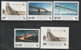 NOUVELLE ZELANDE - N°2488/92 ** (2009) Ponts - Unused Stamps