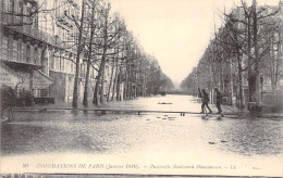 FRANCE - Paris - Inondations De Paris - Passerelle Boulevard Haussmann - Carte Postale Ancienne - The River Seine And Its Banks