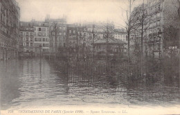 FRANCE - Paris - Inondations De Paris - Square Trousseau - Carte Postale Ancienne - The River Seine And Its Banks
