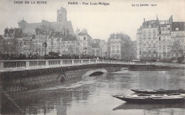 FRANCE - Paris - Inondations De Paris - Pont Louis Philippe - Carte Postale Ancienne - Inondations De 1910