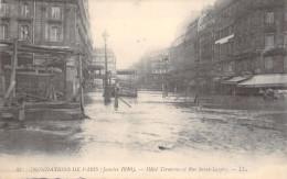 FRANCE - Paris - Inondations De Paris - Hotel Terminus Et Rue Saint Lazare  - Carte Postale Ancienne - Paris Flood, 1910