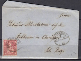 Brief Van Einsiedeln Naar Zug - Lettres & Documents