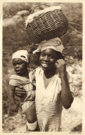Curacao, N.W.I., Native Girl With Child, Head Transport (1947) Postcard - Curaçao