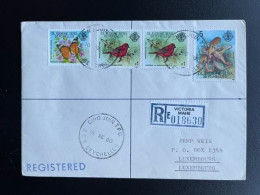 SEYCHELLES ISLANDS 1980 REGISTERED LETTER VICTORIA MAHE TO LUXEMBURG 19-09-1980 - Seychelles (1976-...)