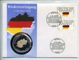 GERMANIA MEDAGLIA ARGENTO 999 P.20g UNIONE EST E OVEST DEUTSCHE WAHRUNGSUNION 3-10-1990 - Altri & Non Classificati