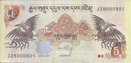 BHOUTAN 5 NGULTRUM 2015 UNC P 28 C - Bhutan