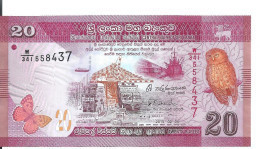 SRI LANKA 20 RUPEES 2015 UNC P 123 D - Sri Lanka