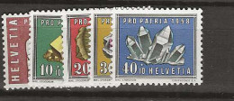 1958 MNH Switzerland Mi 657-61 Postfris** - Ongebruikt