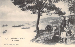 FRANCE - Villefranche - L'escadre - Carte Postale Ancienne - Villefranche-sur-Mer