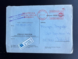 JUGOSLAVIJA YUGOSLAVIA 1980? REGISTERED LETTER BELGRADE BEOGRAD TO 21-05-1980? - Brieven En Documenten