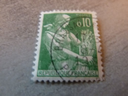 Moissonneuse - 10c. - Yt 1231 - Vert - Oblitéré - Année 1960 - - 1957-1959 Mäherin