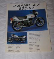 PUB PUBLICITE MOTO SANGLAS 500 S.2, 1978 - Moto