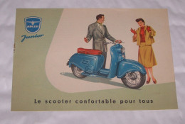 DEPLIANT PUB PUBLICITAIRE SCOOTER ADLER JUNIOR - Moto