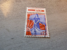 Marianne à La Nef - 25c. - Yt 1234 - Bleu Et Rouge - Bande Oblitéré  - Année 1960 - - 1959-1960 Marianna Alla Nef