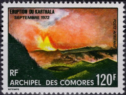 COMORES Poste Aérienne 54 ** MNH Eruption Volcan Volcano Kalthala 1973 (CV 9 €) - Posta Aerea