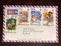 BERMUDA TRAVELLED COVER LETTER TO USA 1994 YEAR HOSPITAL HEALTH MEDICINE - Bermuda