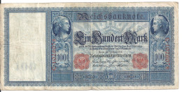 ALLEMAGNE 100 MARK 1908 VF P 35 - 100 Mark