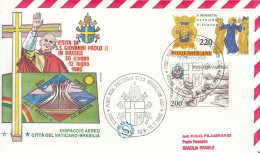 VATICAN Cover 2-63,popes Travel 1980 - Lettres & Documents